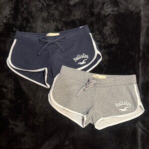 Hollister Women's Athletic Shorts in Navy and Gray (2 pair)